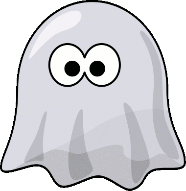 Cartoon scary ghost
