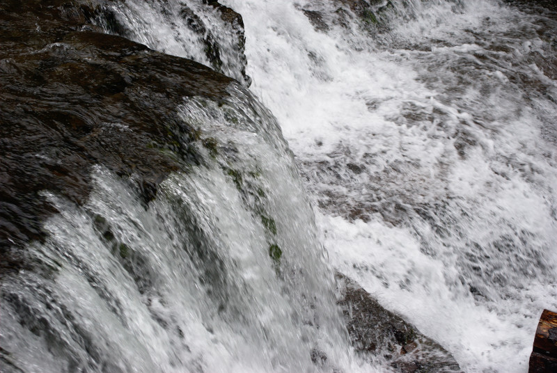 Water over rocks